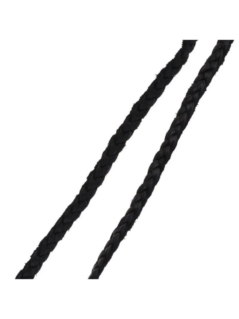 Chrome Hearts Spike Leather Braid Cles the Blade Necklace